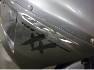 Honda CBR original relief kuipsticker zilver
